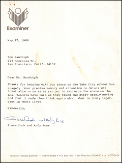 Examiner Letter to Tom